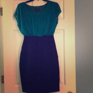 Teal and Black Dress